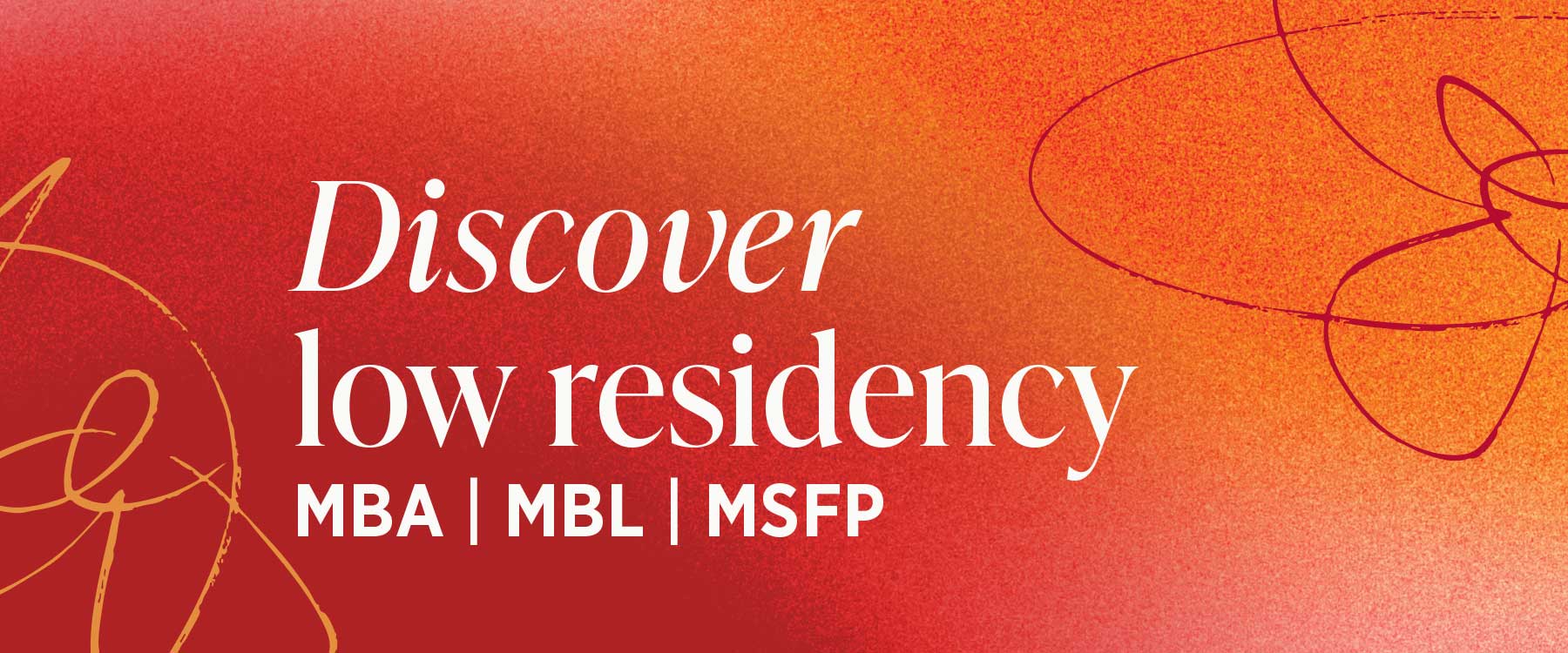 Discover low residency MBA MBL MSFP