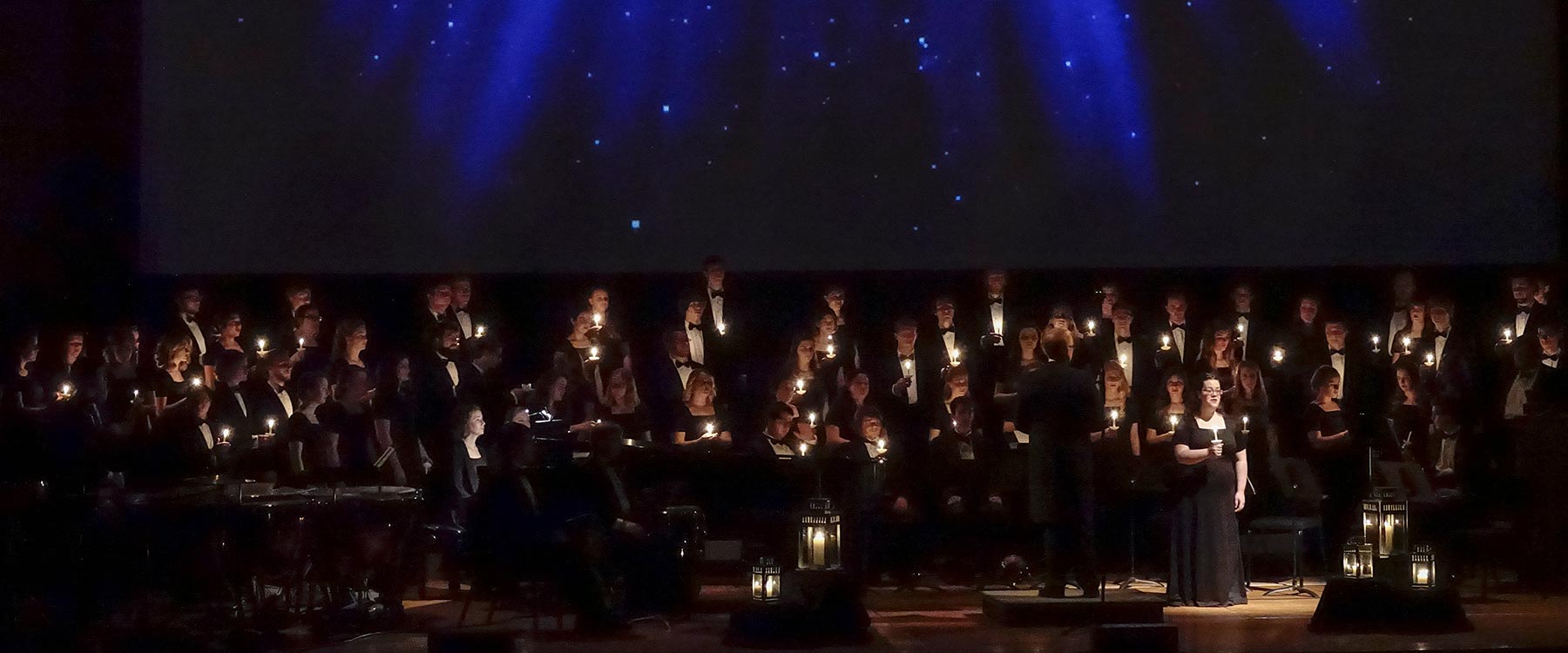 The Whitworth Choir performing at the annual Christmas Festival Concert.