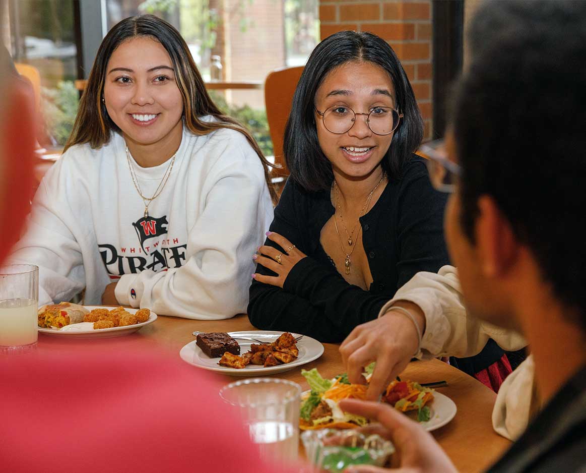 Students having lunch