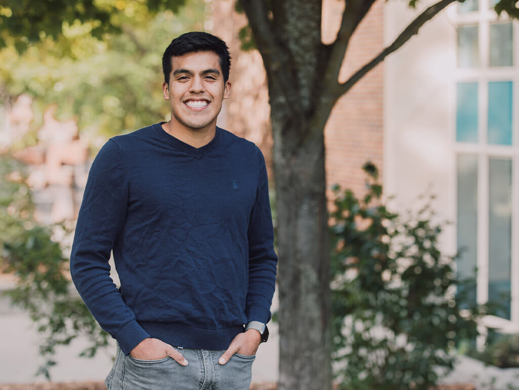 Outdoor photo portrait of Nicolas Caballero