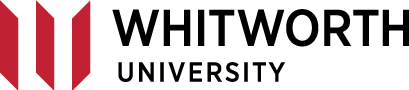 Horizontal Whitworth logo, red 