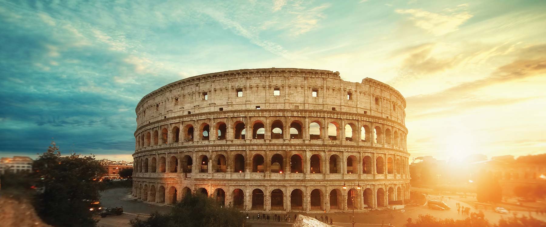 The Colosseum in Rome, Italy.