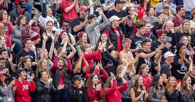 Students cheering at a game