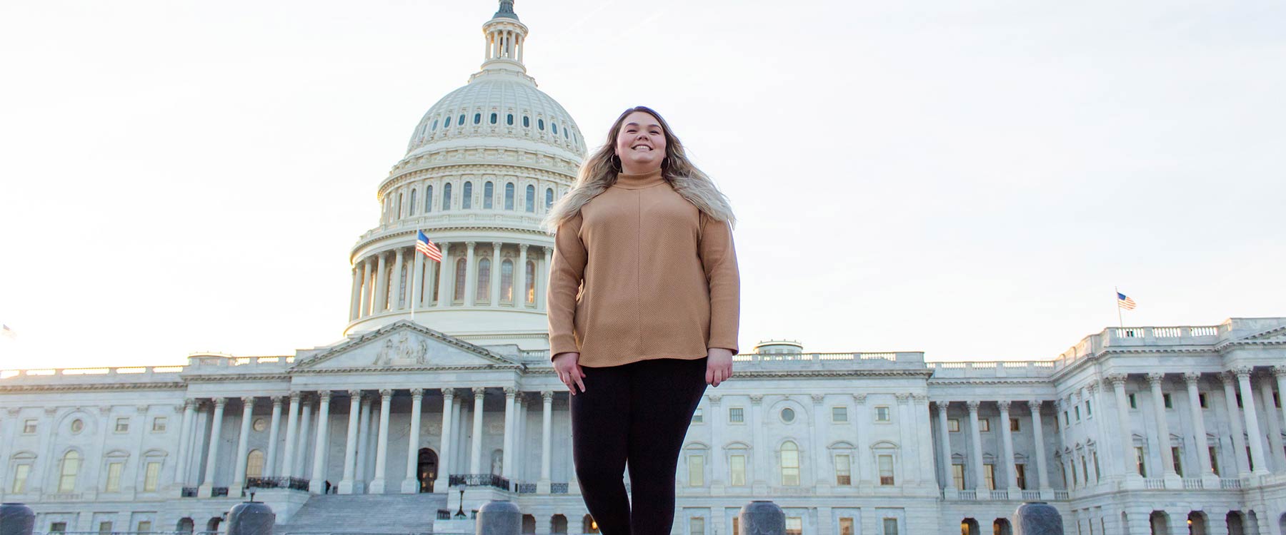 Jillian Hines smiles at the camera in Washington, D.C.