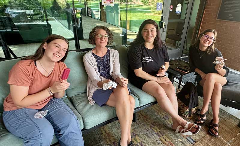 Ice Cream Social Kickoff: Haley Jacob and students enjoy a frosty treat at the Fall Term kickoff!
