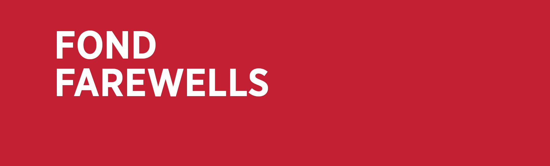 Red background with white text saying 