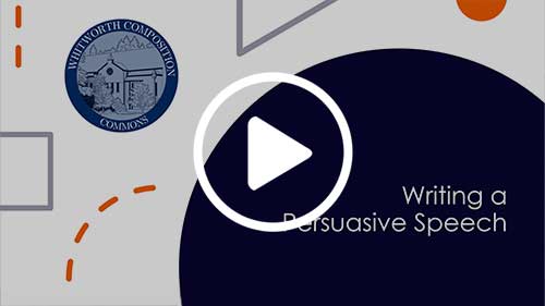 Writing a persuasive speech